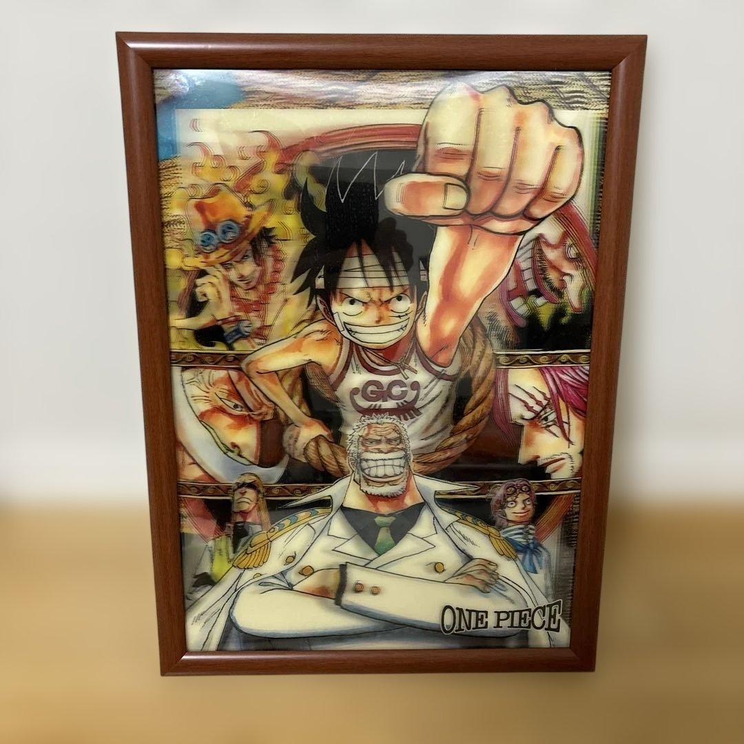 ONE PIECE 3D ポスター 木製フレーム