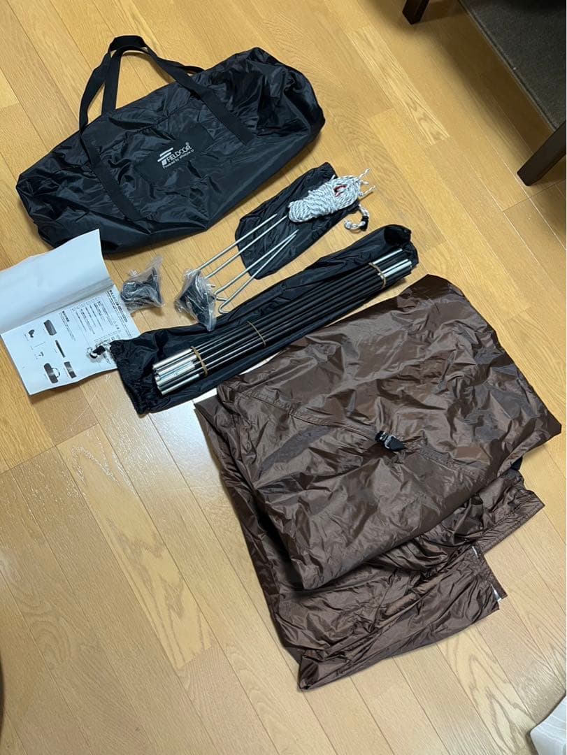 つうちゃんです　新品FIELDOOR カーサイドタープ 車用タープポール付