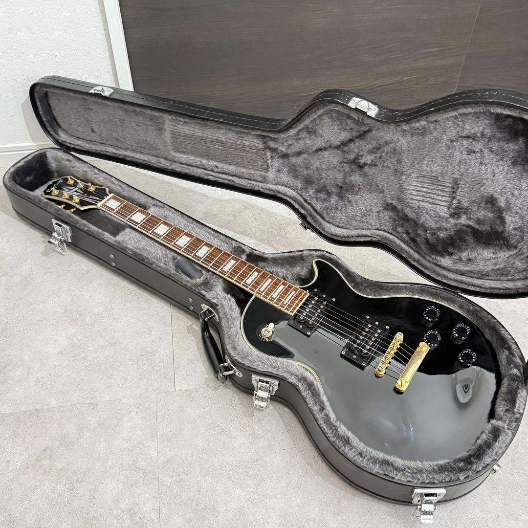 Epiphone Les Paul Custom エピフォン 黒 ハードケース付