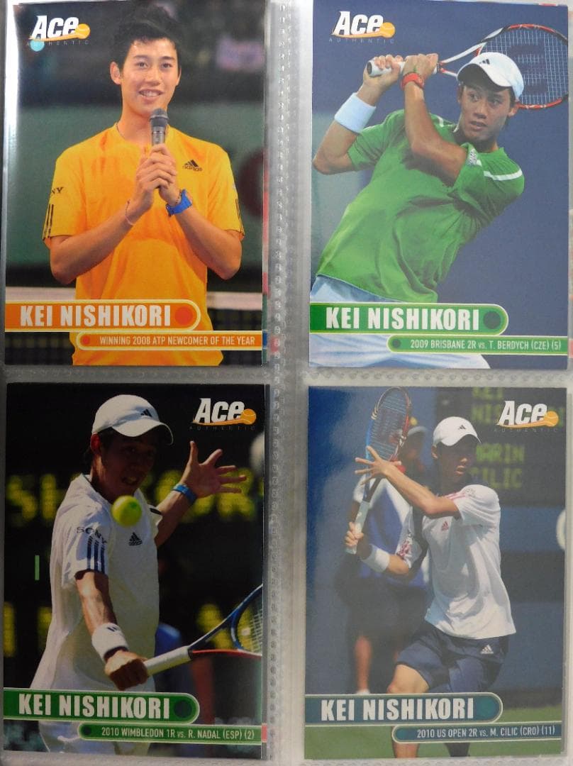 ACE 錦織圭 トレカ 31枚＋ 錦織圭/ジョコビッチ デュアルジャージ カード