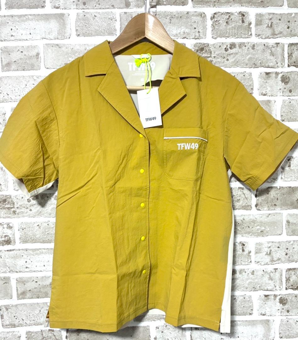【早い者勝ち❣️】新品 TFW49 コンビネーションオープンカラーシャツ L