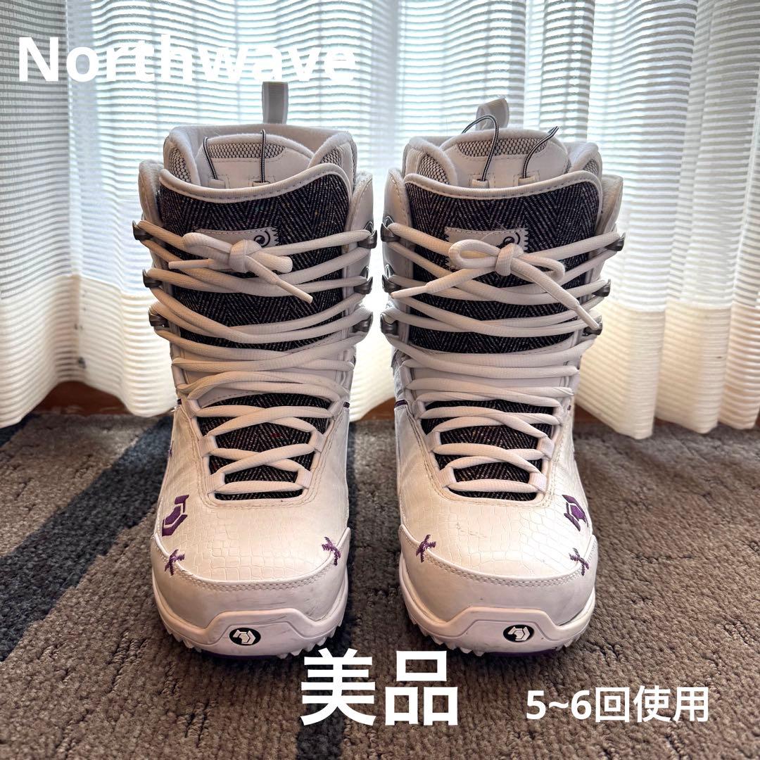 スノーボードブーツ 女性用 24.5cm ホワイト 紫 Northwave