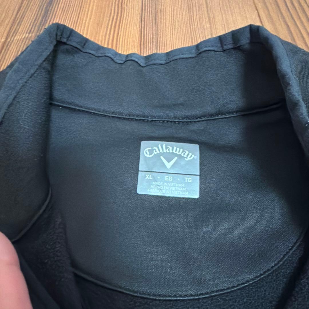 Callaway ブラック ハーフジップ トップスXL