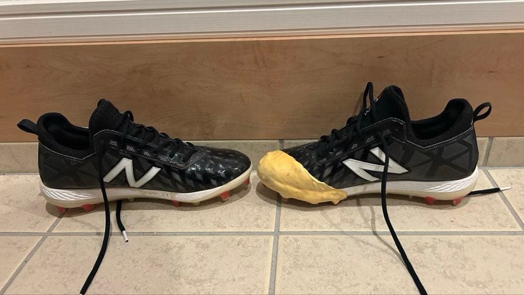 New Balance 野球スパイクシューズ ブラック 塗りP付き　27.5