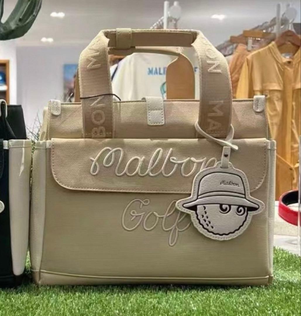 カートバッグ　ベージュ　マルボンゴルフ MALBON GOLF グリーン