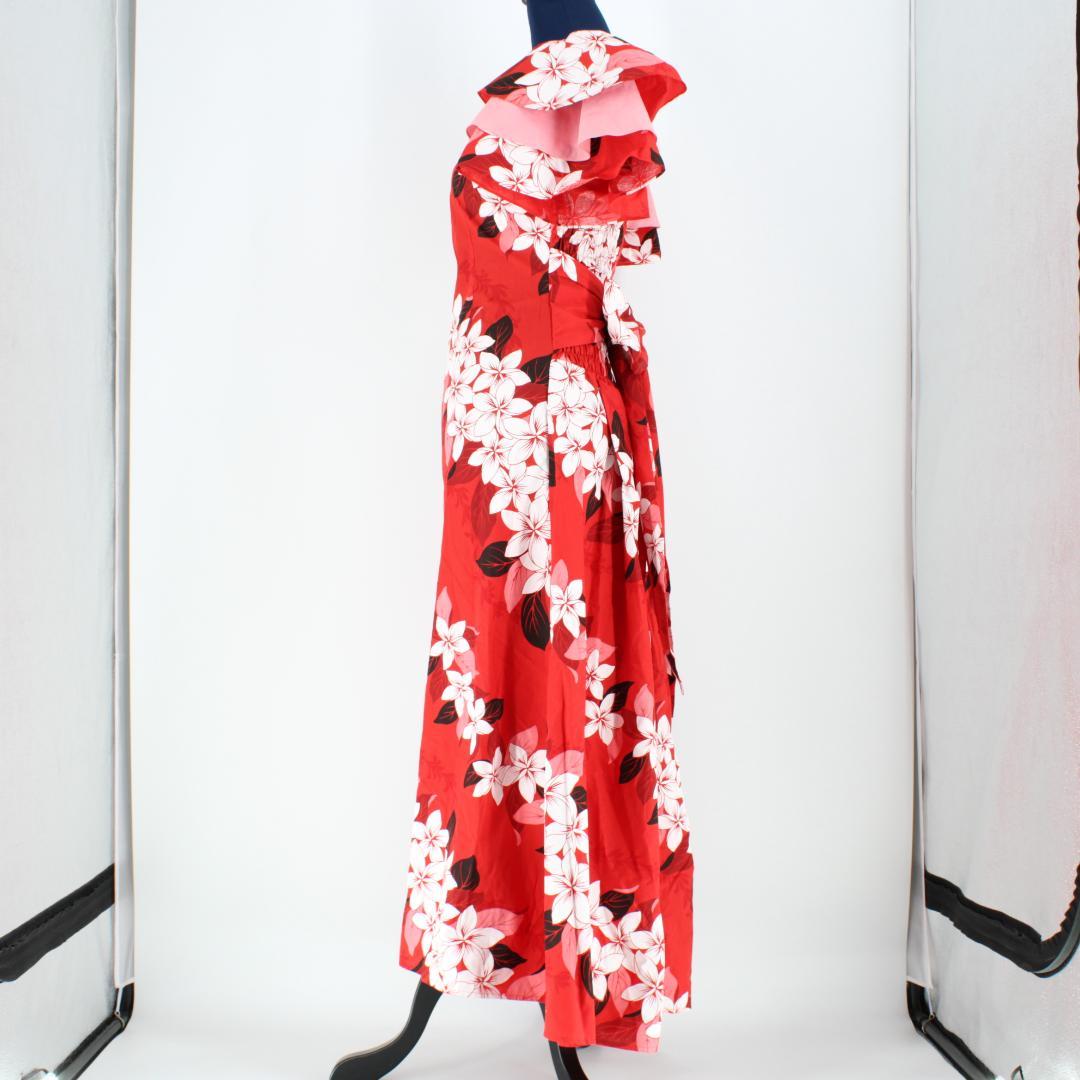 【日本製 フラダンス衣装】レッド MermaidLine ワンピース ドレス