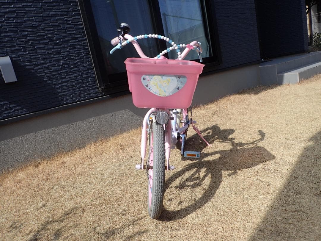 アイデス　プリンセス ゆめラブS　16インチ　幼児用自転車　補助輪付　引取限定