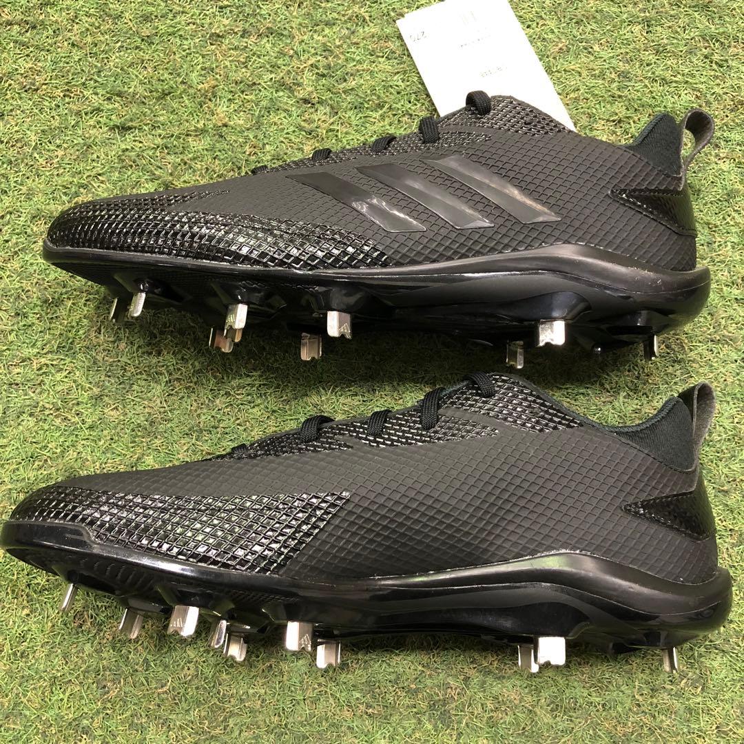 adidas 野球スパイク　金属　ブラック　27.0cm