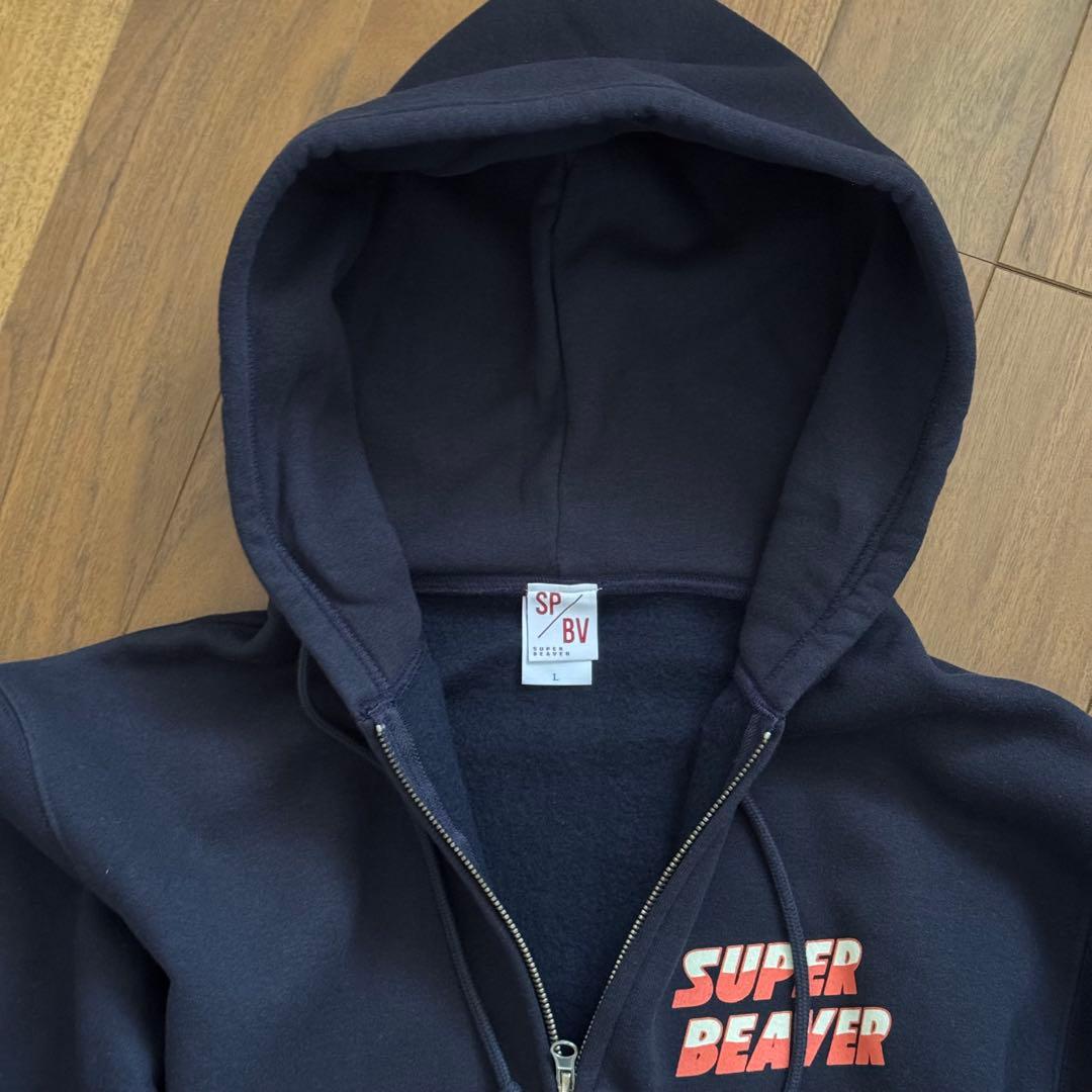 SUPER BEAVER 15th ANNIV ジップアップパーカー ネイビーＬ