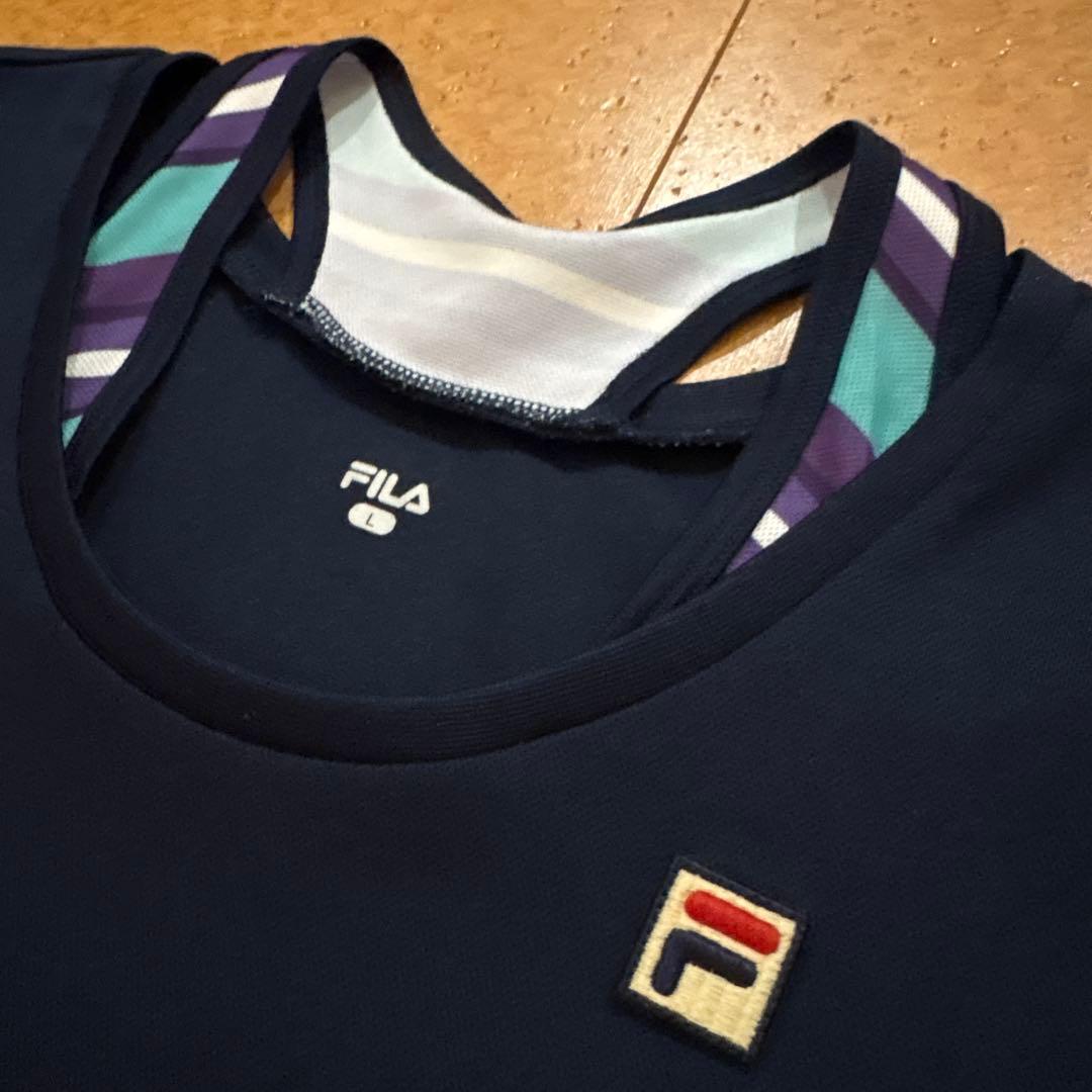 新品　未使用　L セットアップ　FILA セットアップ　上下　紺