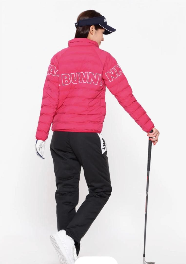 新品タグ付Jack Bunny!! ピンク ダウンジャケット 2 ジャックバニー