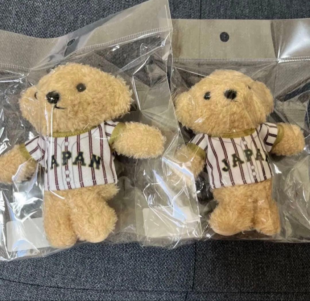 【新品未開封】WBC選手ユニフォームベアキーチェーン（大谷翔平）　２点セット