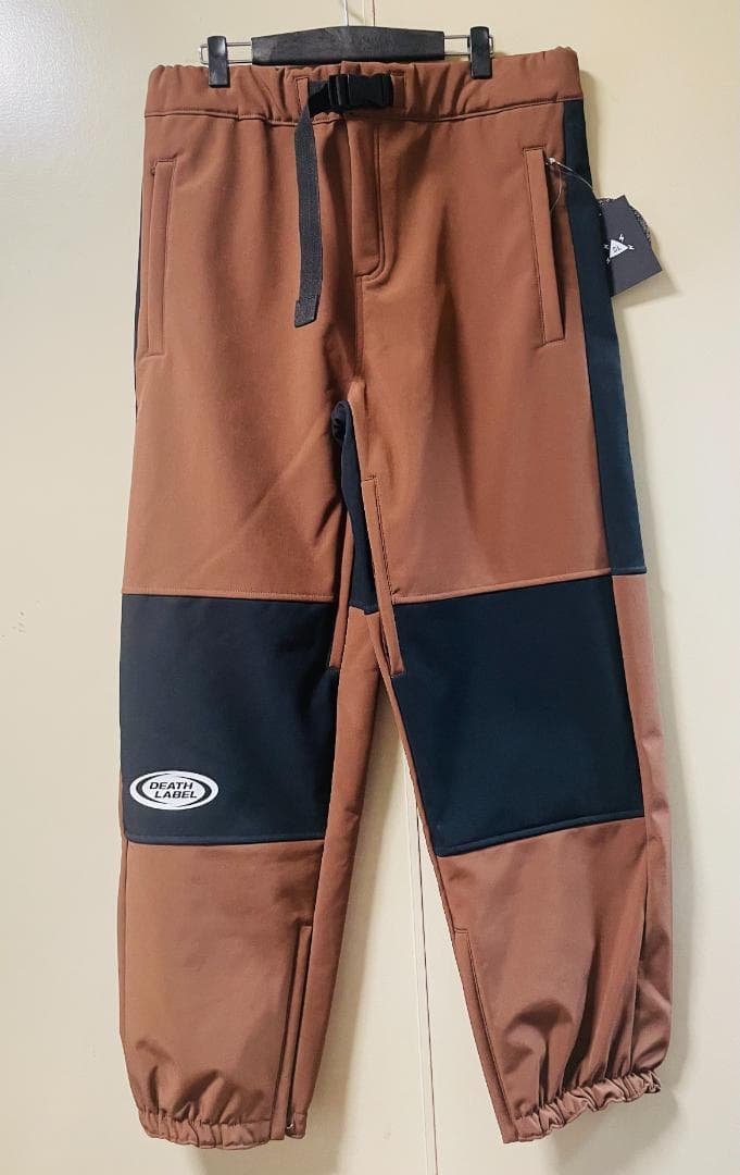 新品DEATH LABELソフトシェルパンツ ブラウンMサイズ 撥水61%OFF