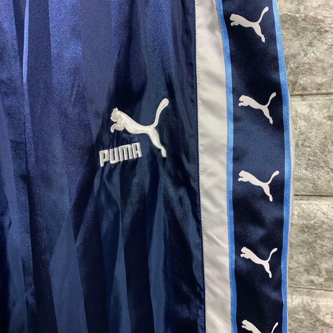 PUMA ナイロンジャケット セットアップ 刺繍ロゴ メッシュ裏地 格納フード