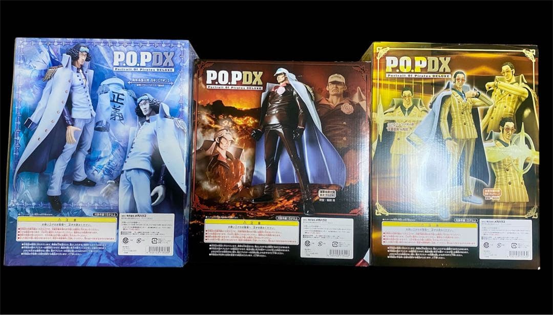 【未開封品】ワンピース POP フィギュア 海軍三大将 青キジ、赤犬、黄猿 3体