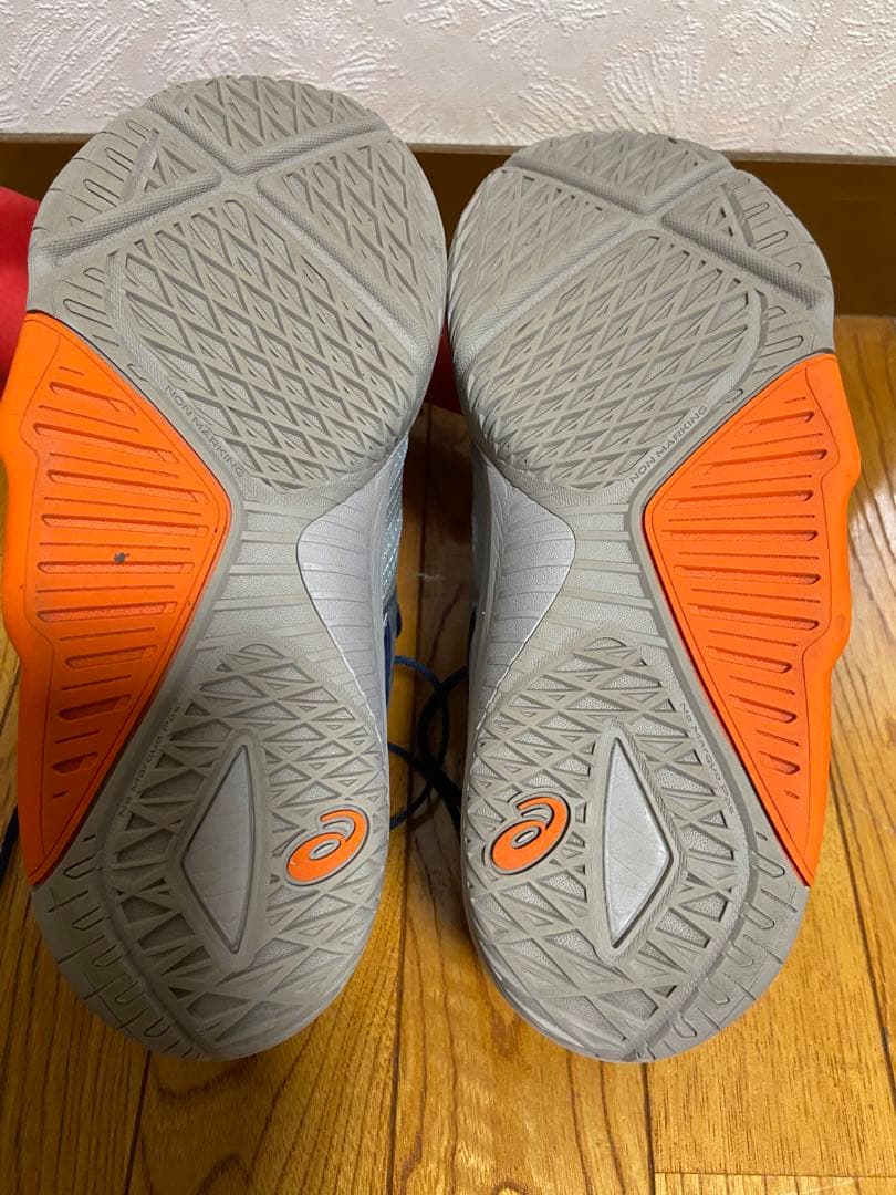 ASICS バスケットボールシューズ 24.0cm グレー/オレンジ