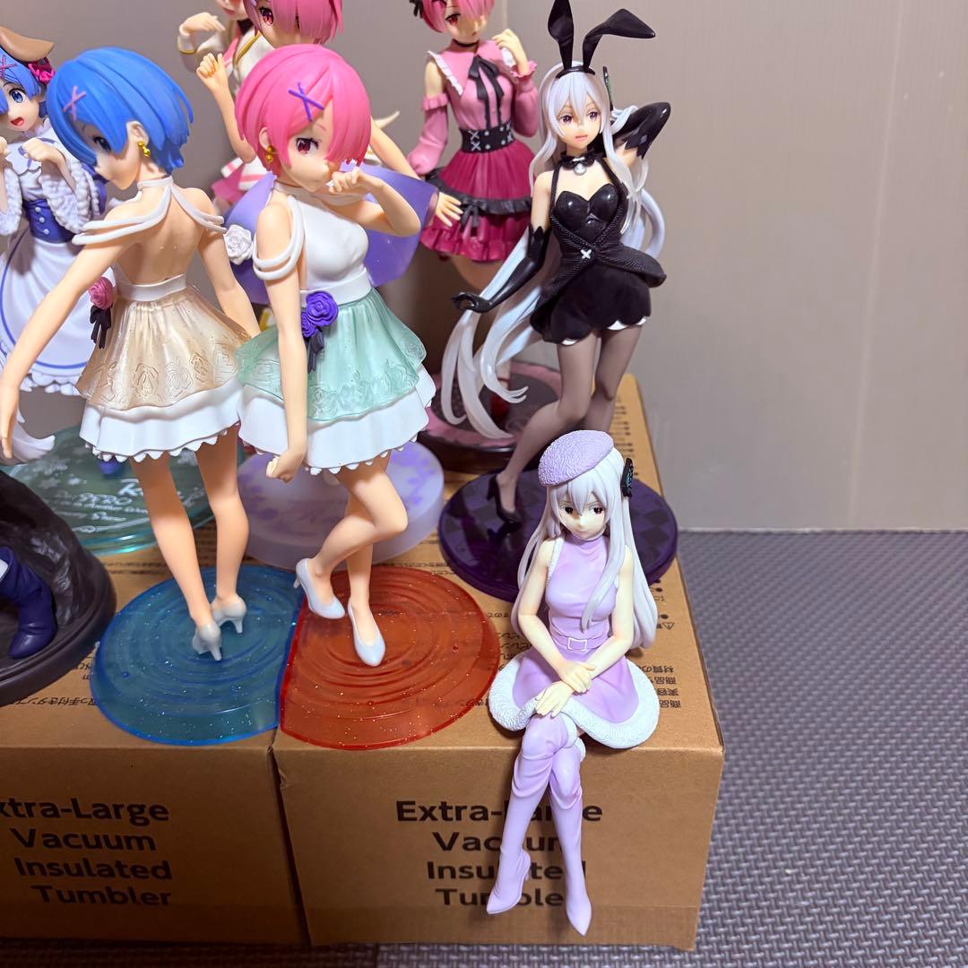 Re:ゼロから始める異世界生活　箱無しフィギュア9体セット　ラム　レム　エキドナ