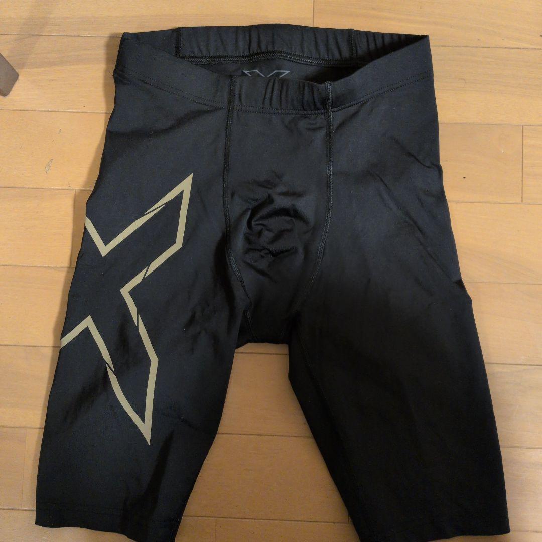 くるーどぽっぷ【Sサイズ・1回使用】2XU MCS ハーフタイツ ゴールド