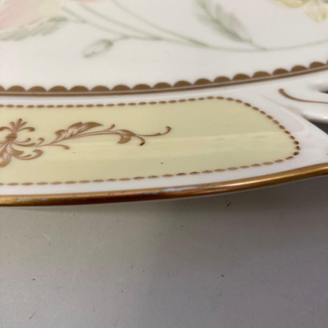 ナルミ ボーンチャイナ パステルガーデン ピアス 陶器 花柄 プレート 食器