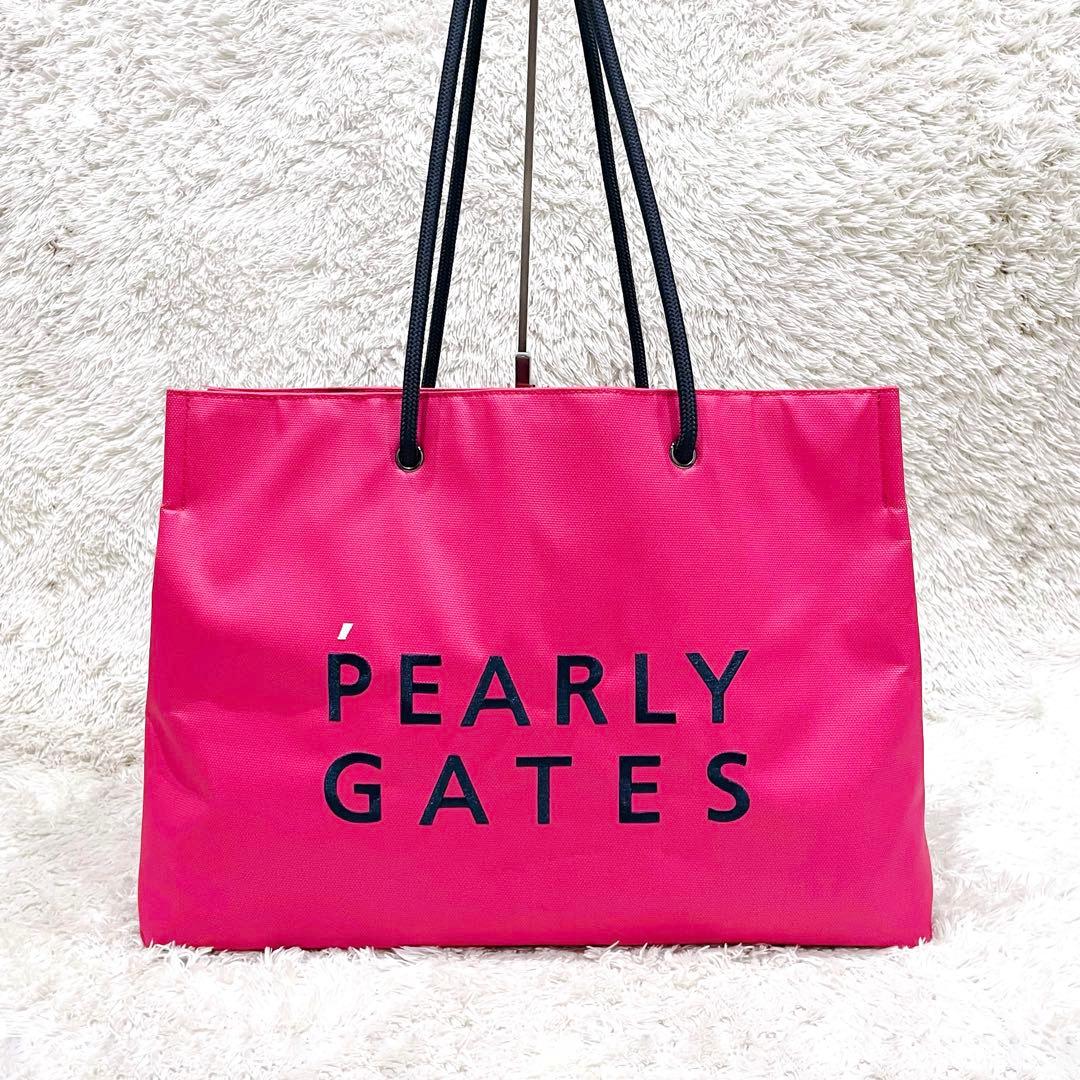 極美品 PEARLY GATES ロッカーバッグ ビッグ トートバッグ ピンク