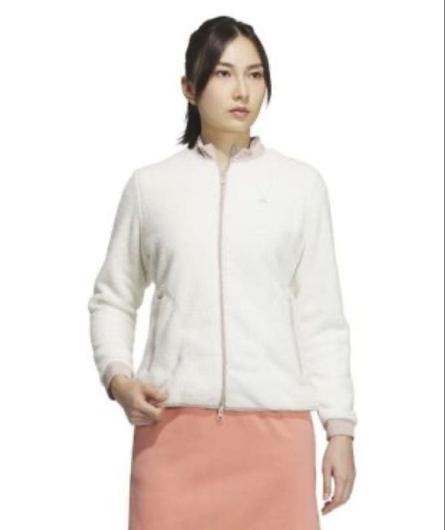 XL ☆新品　アディダス ゴルフ バックグラフィック ボアジャケット　ホワイト