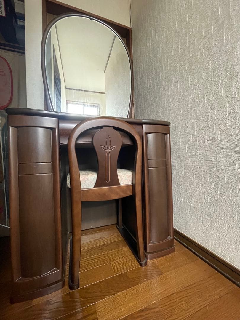 値下げ美品　レトロ【大塚家具】木製ドレッサー