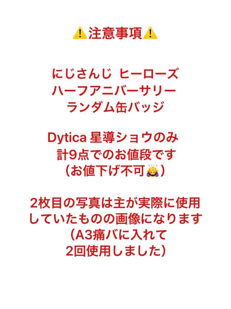 にじさんじ 星導ショウ ハーフアニバーサリー 缶バッジ 9点⑬