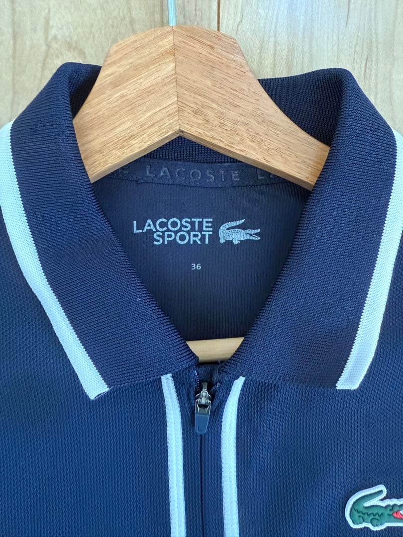 【Lacoste ゴルフ】ウルトラドライ鹿の子地ポロドレス
