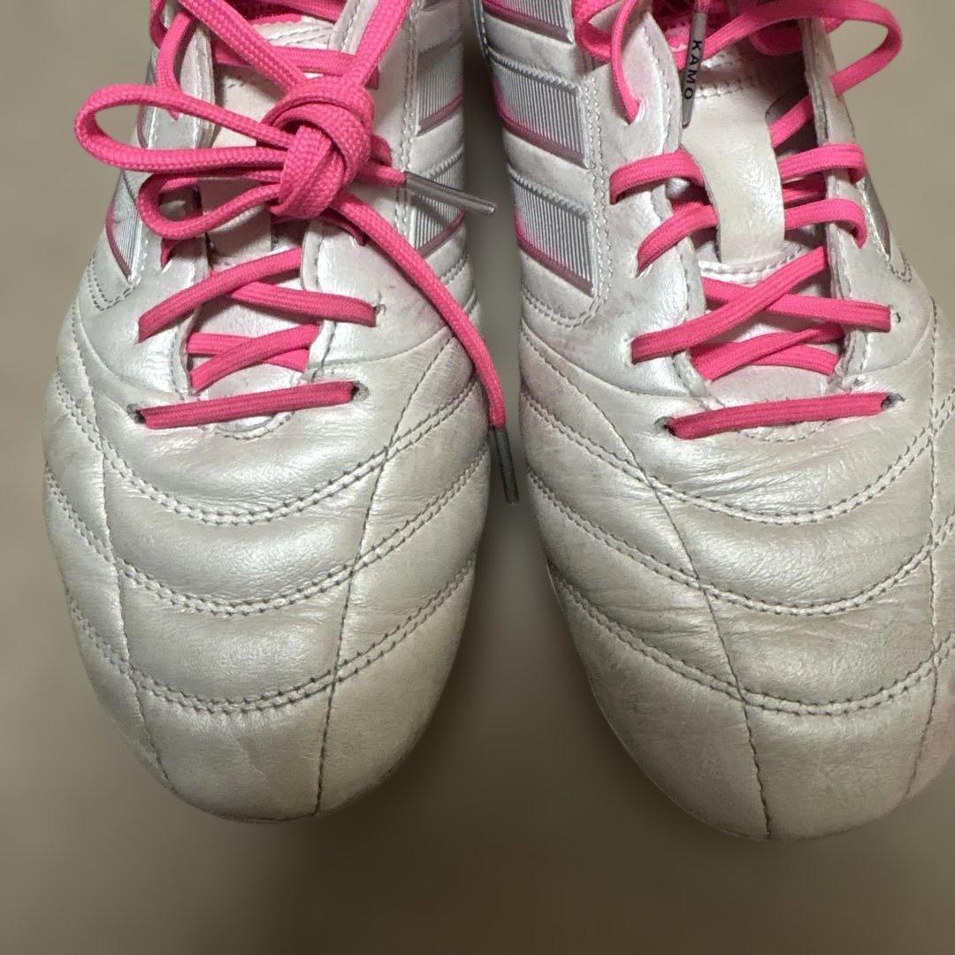 adidas サッカーシューズ シルバー/ピンク