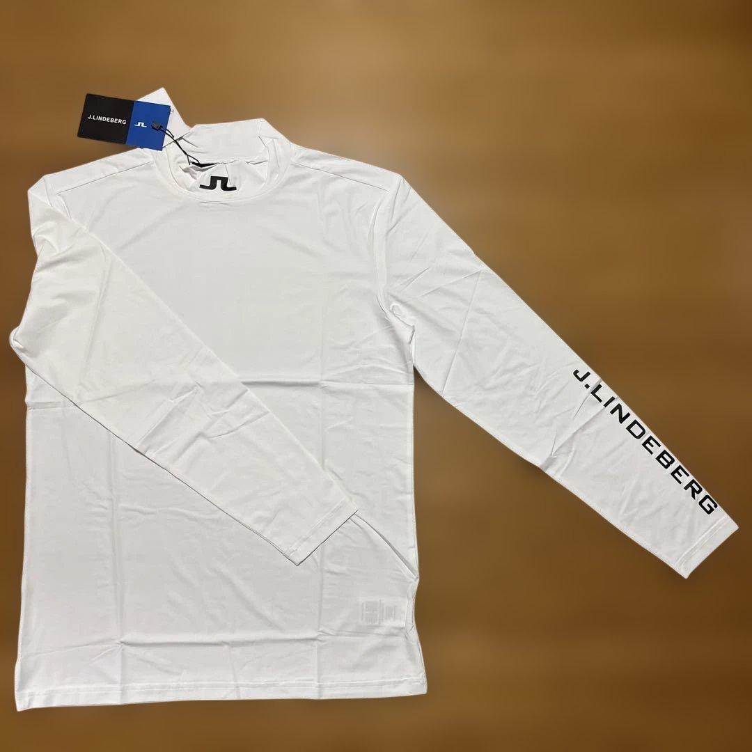 ☆新品☆J.Lindeberg ジェイリンドバーグホワイト ハイネックシャツ L