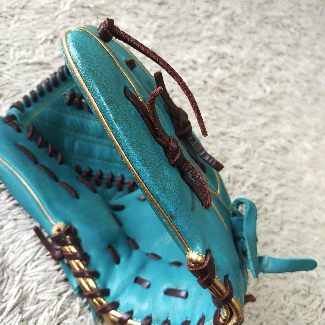【良品・ターコイズ】Rawlings ローリングス 軟式野球　グローブ　投手用