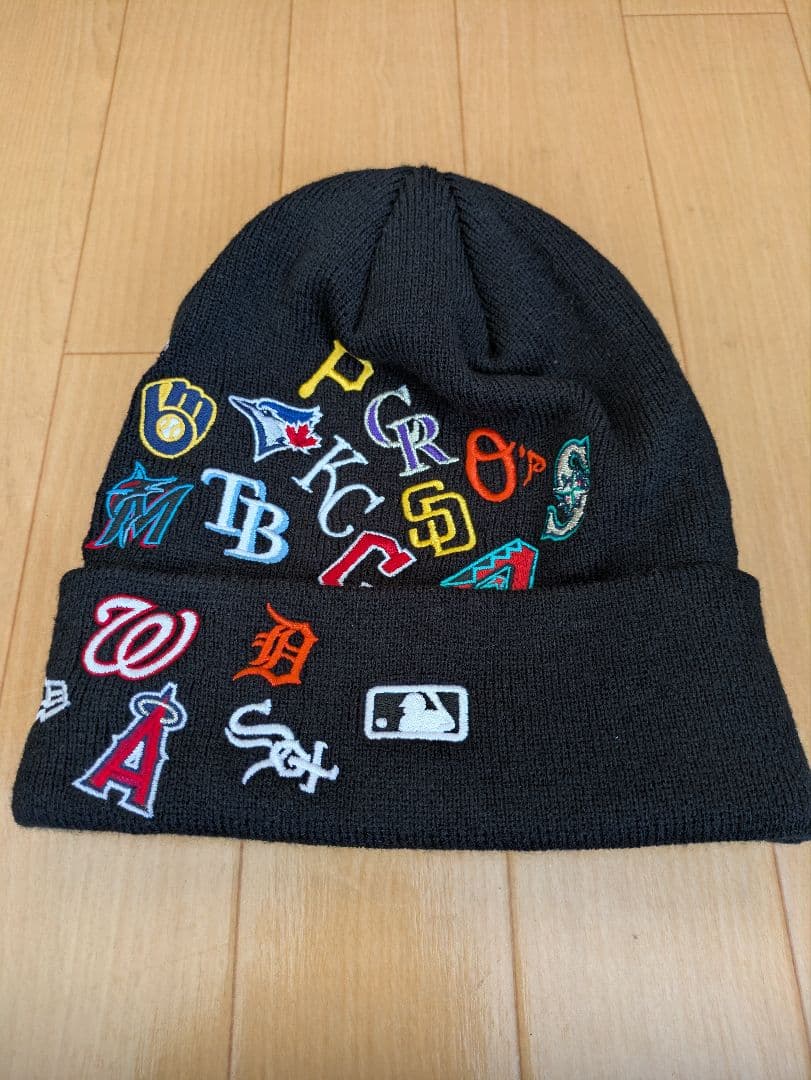 MLBチームロゴ刺繍 ニット帽